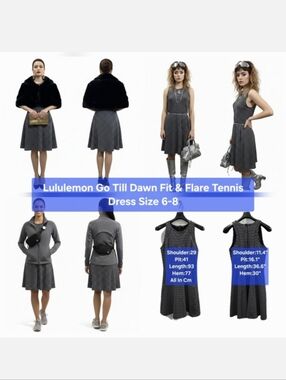 Lululemon Go Till Dawn Fit & Flare Tennis Dress Size 6-8